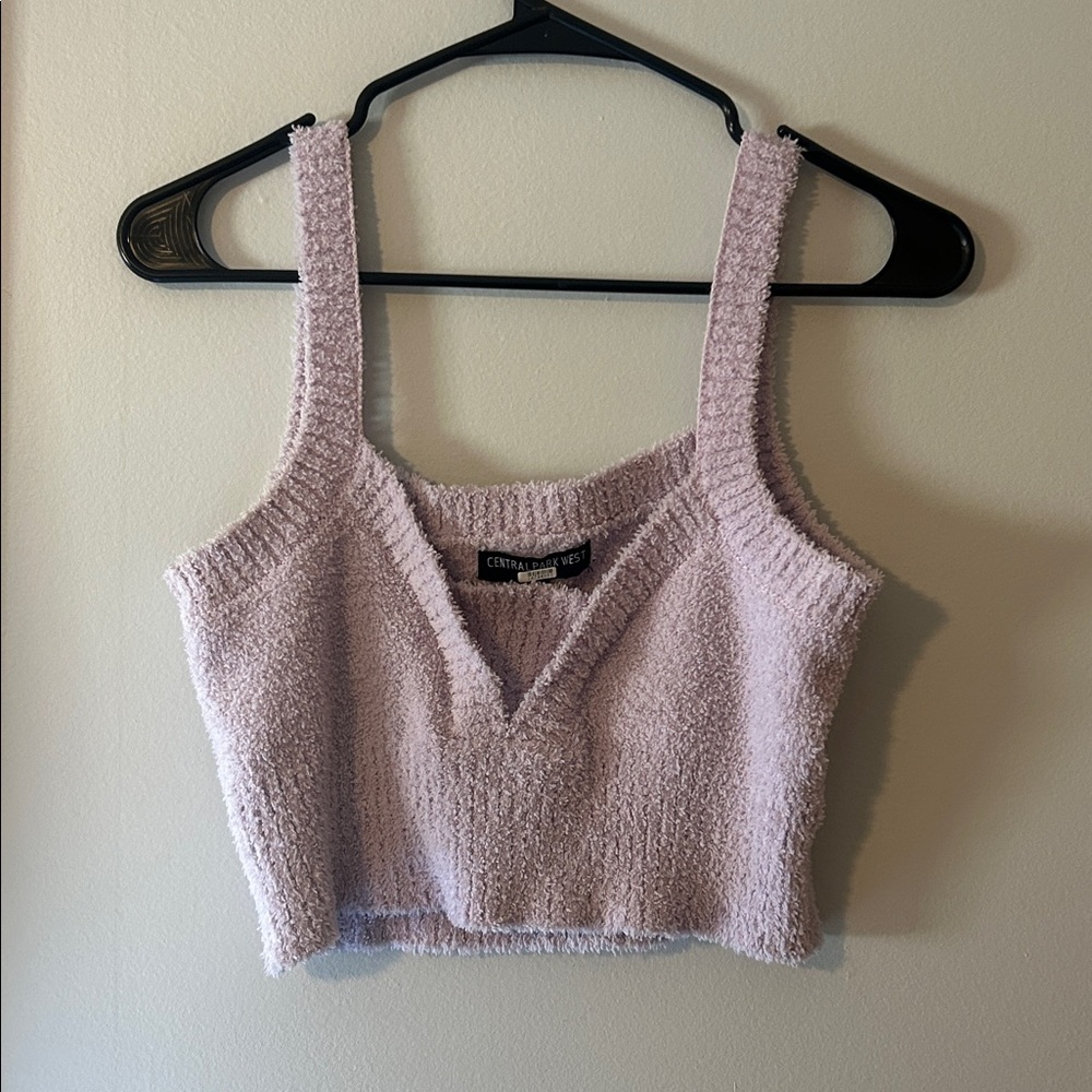 Central Park West Lilac Textured Tank Top